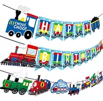 Decoraciones De Pancartas Para Fiesta De Cumpleaños De Tren 