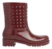 Bota Lluvia Goma  Mujer Impermeable Pvc Gummi Welli Glam 