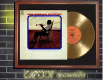 Louis Armstrong Greatest Hits Tapa Lp Firmada Y Disco Oro