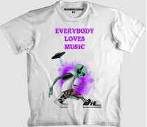 Camiseta Camisa Engraçada Divertida Everybody Loves Music