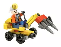 Bloco Montar Time Construção Compatível Lego Perfuratriz