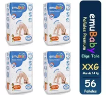 4pack Pañales Emubaby Premium Tallas P M G Xg Xxg