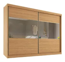 Guarda-roupa Casal Valencia 2 Portas Com Espelho Naturale Tx Cor Marrom