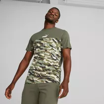 Remera Puma Essentials Block Camo Logo Estampado Para Hombre