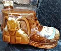 Antigua Licorerita Diseño Zapato De Mayólica