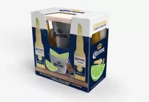 Set Corona Gift Pack 4 Porrones, Tabla, Frapera Y Destapa