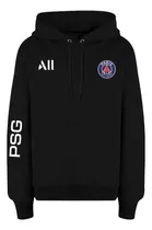 Blusa Frio Moletom Casaco Esportivo Psg Time Infantil Preto