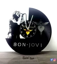 Reloj De Vinilo Bon Jovi Regalos Decoracion 