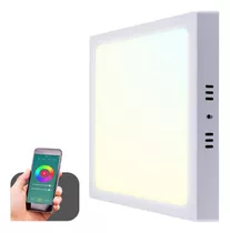 Painel Plafon Quadrado Sobrepor 24w Inteligente Smart Wi-fi