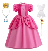 Vestido De Princesa Peach Super Mario Brothers P/halloween