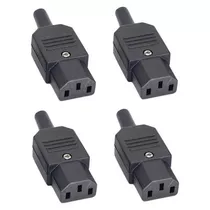 Kit C/4 Plugue Conector Iec 320 C13 Wd-09 Fêmea