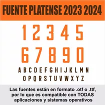 Tipografia Platense 2023 2024 Ttf Letras Numeros Dorsal