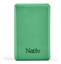 Nativ Bloque De Yoga, Superficie Antideslizante, Espuma Eva Color Verde