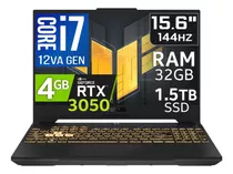 Asus Tuf F15 Core I7 12va 32gb 1.5tb Ssd Rtx3050 15.6' 144hz