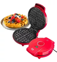 Maquina De Waffles Maker Antiaderente Multilaser 850w Red 110v