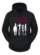 Buzo Canguro De Gorillaz Logo Cara Caminando / Unisex