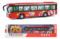 Ônibus Controle Remoto Miniatura Metal Carro Com Luzes E Som