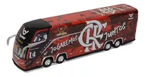 Miniatura Ônibus Time Flamengo Rubro Negro De Regatas 30cm