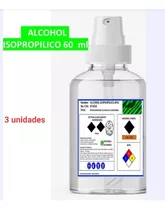 Alcohol Isopropilico 60 Ml Con Spray Por 3 Unidades  