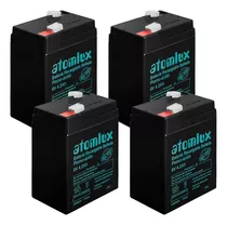 Bateria Atomlux Pack X 4 Gel 6v 4,2ah Recargable Luz Ups 