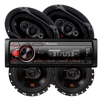 Estereo Pioneer Mvh-s215bt + Parlantes Jbl Flex 6x9 + 6 P