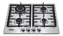 Cooktop A Gás 04 Bocas Eos Ecg04 Inox Bivolt Cor Prateado