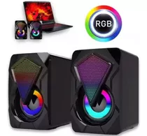 Caixinha De Som Rgb Pra Pc Gamer Notebook Computador Tv 