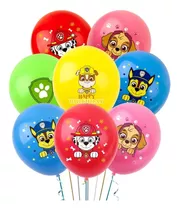 Set 10 Globos Patrulla Canina Paw Patrol 12 Pulgadas Colores