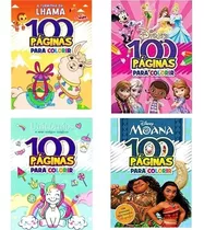 Livros Meninas 100 Páginas P/ Colorir Disney, Moana, Frozen 