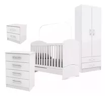 Juego  Dormitorio Infantil Cuna+mesa +cajonera + Ropero