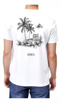 Rvca Tiger Beach Tee Blanco Remera