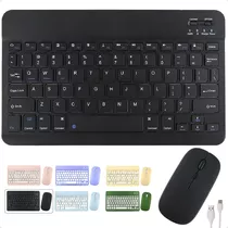 Teclado E Mouse Abnt Sem Fio Bluetooth 3.0 Tablet Magnético