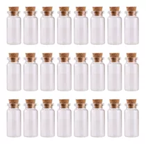 24pcs 10ml Botellas De Vidrio Tapones De Corcho Decorac...