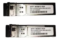 Kit Módulo Gbic Sfp+ 10g 20km Bidi Wdm12-r20 + Wdm13-r20 Lc