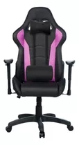 Silla De Escritorio Cooler Master Caliber R1 Gamer Ergonómica  Púrpura Y Negra Con Tapizado De Cuero Sintético