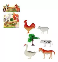 Animais Da Fazenda Com 7 Peças Art Brink