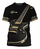 Camisa Camiseta Instrumento Guitarra Rock Music Top Md06