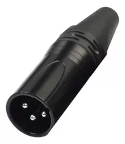 Conector Canon Plug Xlr Macho De Calidad Para Soldar Negro
