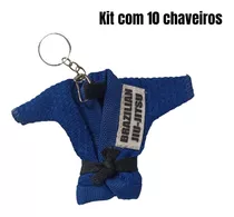 Kit 10 Chaveiros Kimono Jiu-jitsu Azul