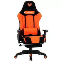 Silla Gamer Reclinable Escritorio Chr25  Masaje Apoya Pies 