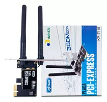 Placa Pci 2 Antenas Kp-t118 Knup Express Wireless 300mbps Nf