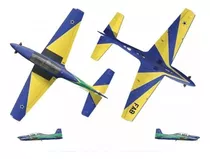 Miniatura De Avião Super Tucano Esquadrilha Da Fumaça 29 Cm