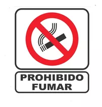 Cartel De Prohibido Fumar De Poliestireno, 22 Cm De Ancho Por 26 Cm De Alto Y 0,8 Mm Espesor Esencial Para Señalización En Comercios, Cumpliendo Normativas De Seguridad Y Salud. De Fácil Instalación