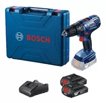 Taladro Percutor Bosch Gsb 180-li 18v 220v + 2 Baterías Color Azul Frecuencia Azul