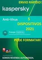 Kaspersky Anti Virus - 5 Dispositivos 2021 - Envio Agora!