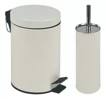 Set Agata Para Baño Papelera 3lt. Y Escobilla Mor