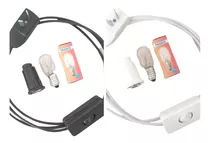 10 Kit Lampara De Sal / Cable 1,5mts,foco 15w,portalampara