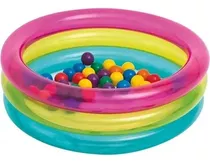 Piscina Intex 3 Aros Inflable Con Pelotas Para Niños 48674