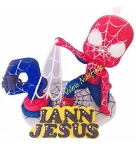 Cake Topper Spider -man Hombre Araña Pasta Francesa Vela