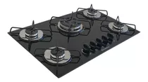 Fogão Cooktop Gás 5 Bocas Chama Tripla 127v/220v  Preto